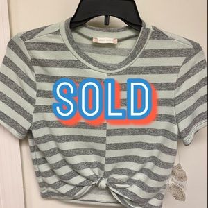 Altr’d State knot tied crop top